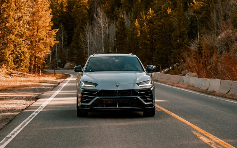 Modern performance SUV on a scenic road